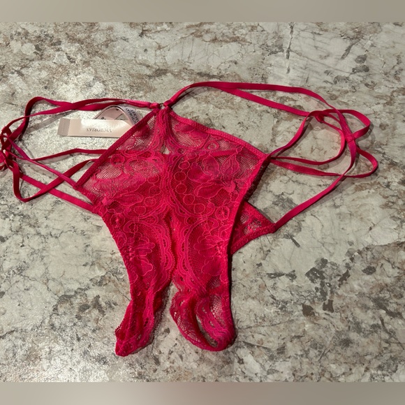 Victoria’s Secret Crotchless Panty Pink Cheeky NWT Large - Picture 4 of 6